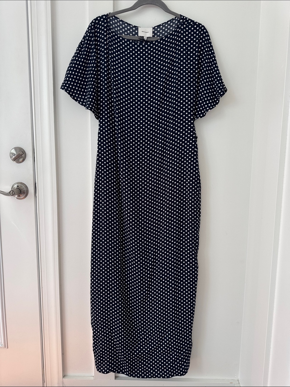 Reformation Navy and White Polka Dot Maxi Dress - Picture 2 of 11